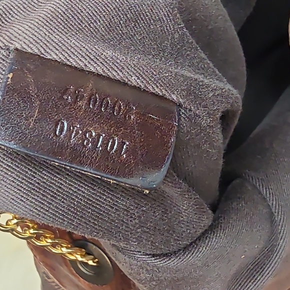 Gucci Brown Shoulder Bag with Gold Chain - Picture 10 of 13